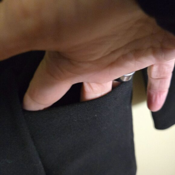 Marc Bouwer NWT* Removable Ruffled Collar Tie Belt Black Blazer Size XS - Picture 5 of 7